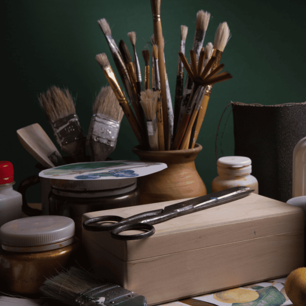 Tools and materials needed for furniture painting