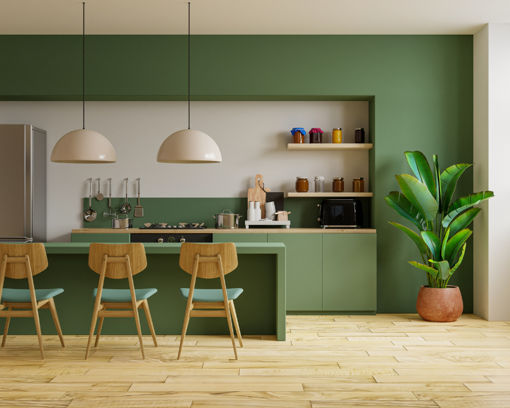 Green Kitchens and Bathrooms