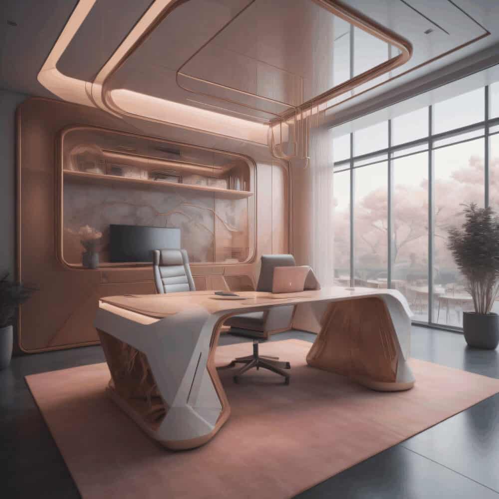 Pink Home Office